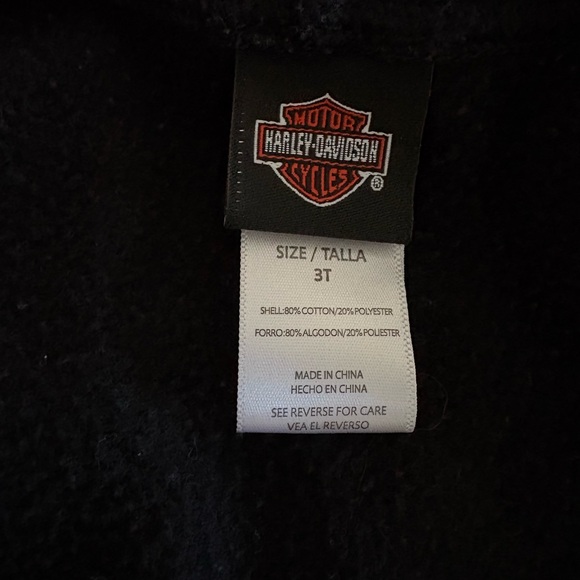 Harley-Davidson girls Kids Hoodie in Black and Pink EUC - Picture 7 of 7
